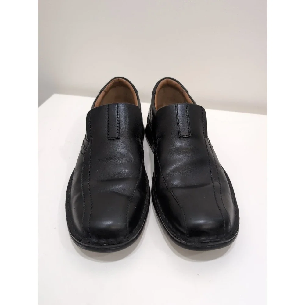 Clarks Collection Men's Escalade Step Loafer Black Leather Shoes 9M US